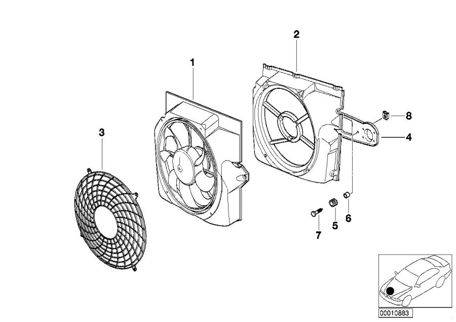 BMW Z3 Pusher fan - 64546905617 | BMW Northwest, Tacoma WA