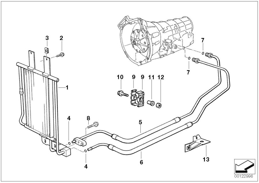 Bmw 530i Oil cooling pipe outlet. A5s310z - 17221741806 | BMW Northwest ...