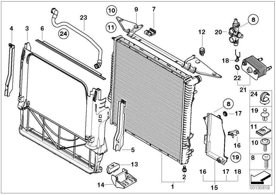 17101439117 - Bmw Bracket f.radiator. Frame | BMW Northwest, Tacoma WA