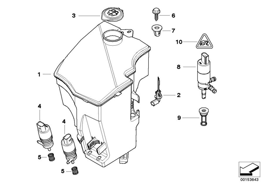 BMW X3 Washer fluid reservoir - 61663403211 | BMW Northwest, Tacoma WA