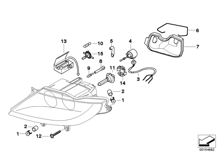 Bmw Z4 Bulb Socket, Turn Indicator. Headlight - 63127158748 