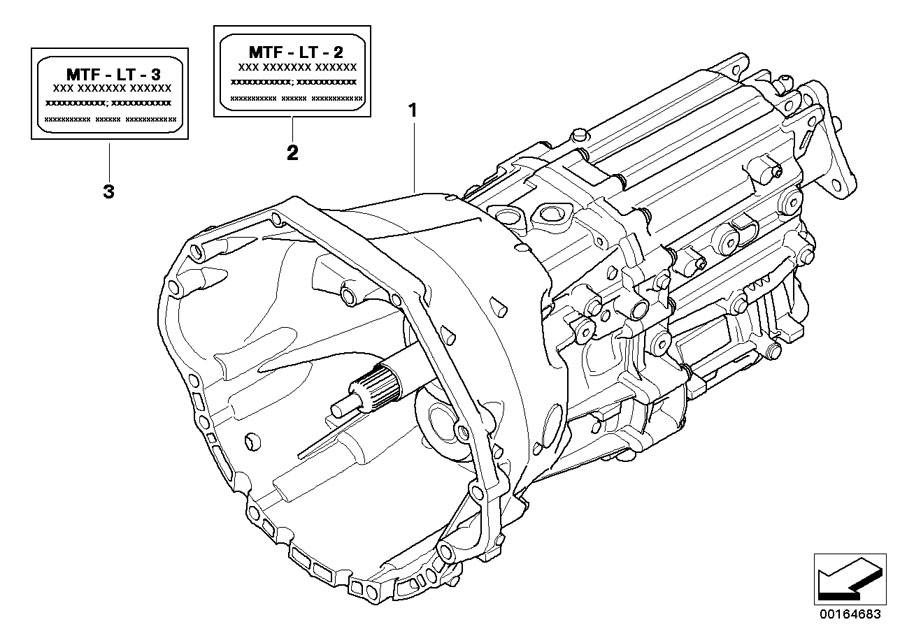 BMW 545i Rp reman 6-gear transmission. Gs6-53bz - thgc - 23007529960 ...