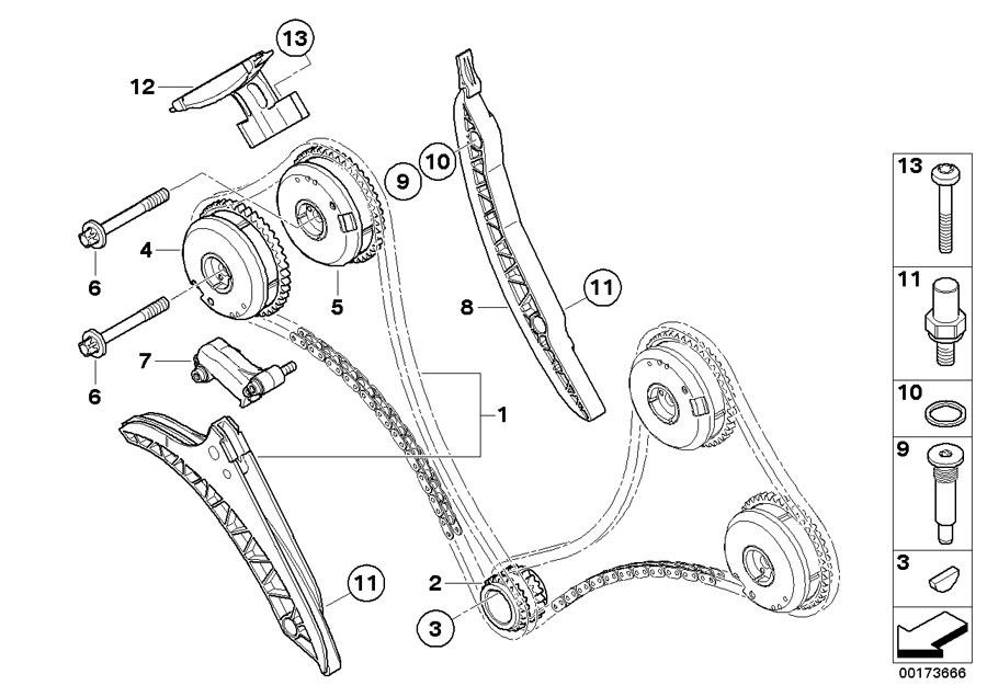 11367598002 - Bmw Adjustment unit, outlet camshaft. Timing | BMW ...