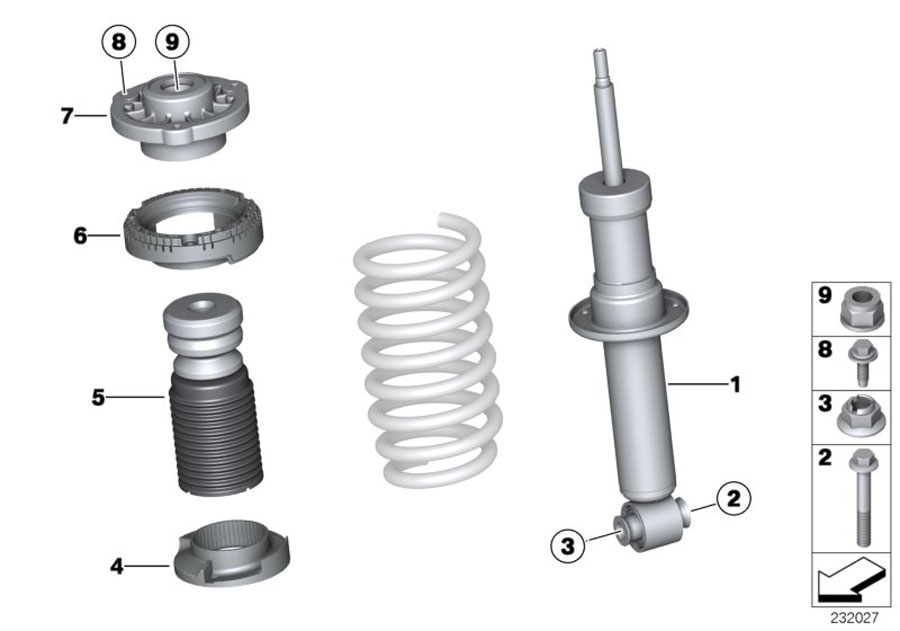 BMW X3 Auxiliary shock absorber, rear. Suspension, Axle - 33536856829 ...