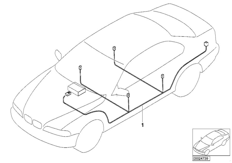 2006 BMW 330i Audio wiring harness Stereo. System, Electrical - 61116924160 | BMW Northwest