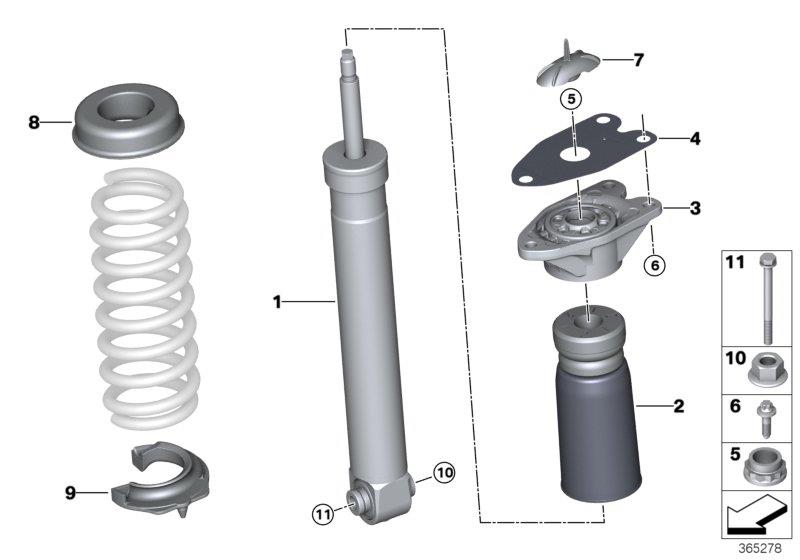 BMW M2 Spring pad lower. Rear, strut, shock - 33536791709 | BMW ...